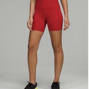 EUC Lululemon Base Pace High-Rise Short 6” - Dark Red